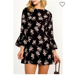 Olivaceous Black Floral Dress